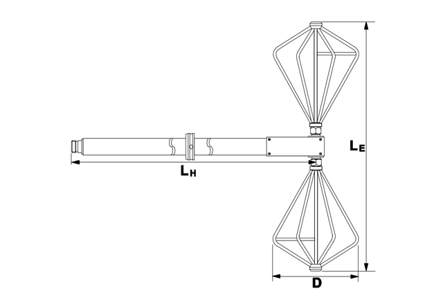 Биконическая антенна BBVU 9135