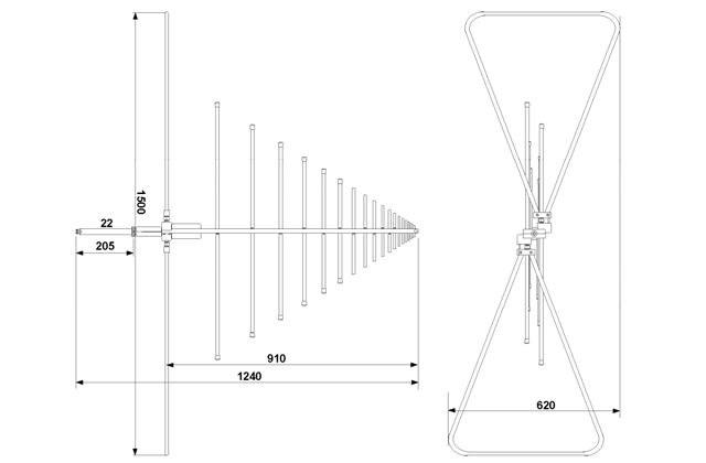 Совмещенная биконическая логопериодическая антенна VULB 9163