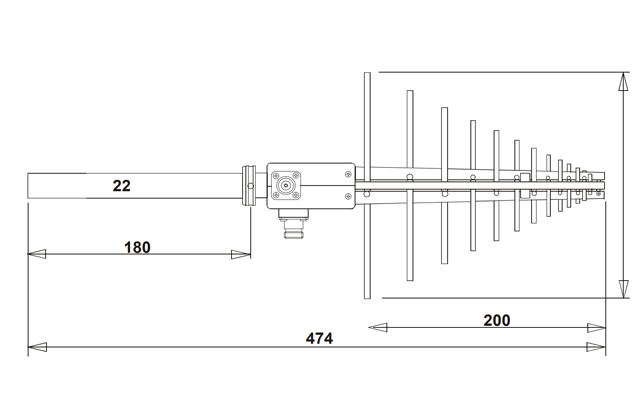 Широкополосная логопериодическая антенна двойной поляризации XSLP 9142