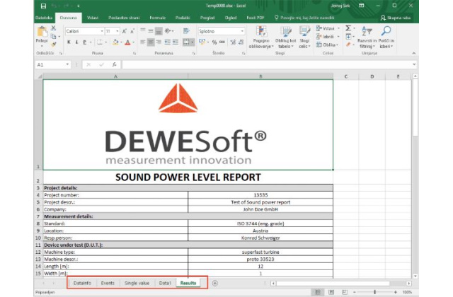 Решение для измерения звуковой мощности компании DEWESoft